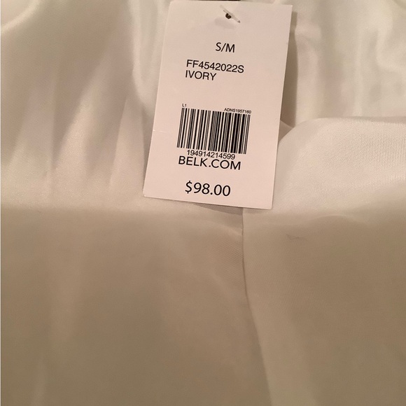 New Directions White Faux Fur Sherpa Teddy Vest Size S/M - Picture 11 of 16